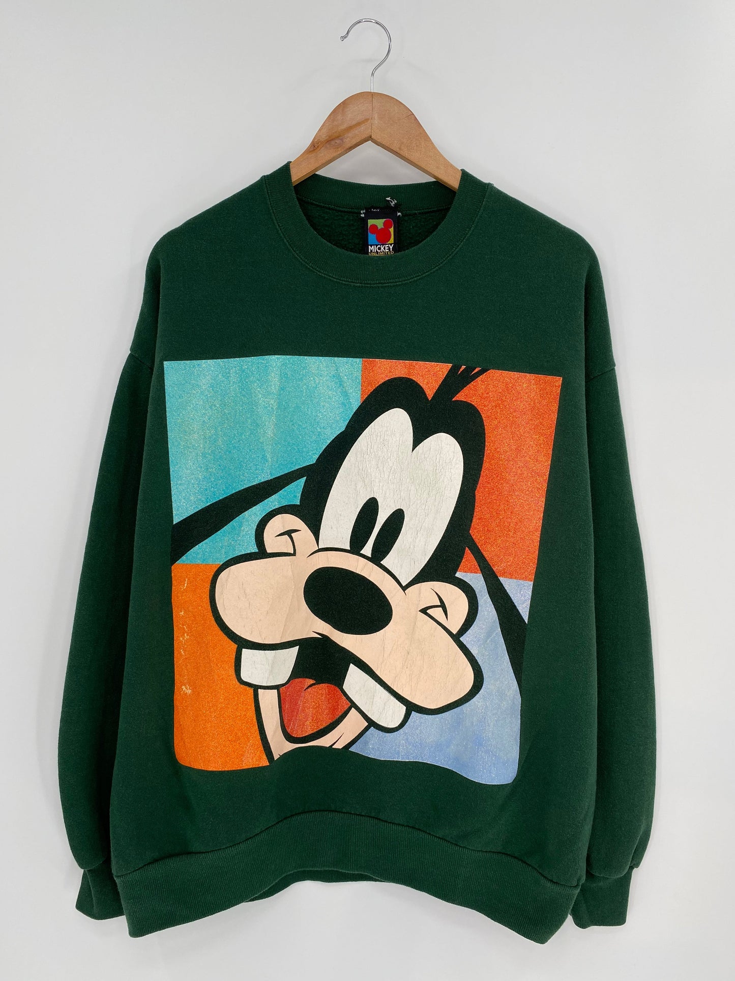 90’s DISNEY GOOFY Size No Tag (Approx. XXL) Vintage Sweat-shirt / K9866