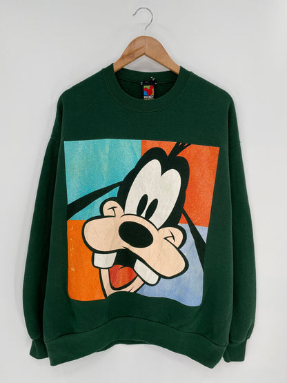 90’s DISNEY GOOFY Size No Tag (Approx. XXL) Vintage Sweat-shirt / K9866