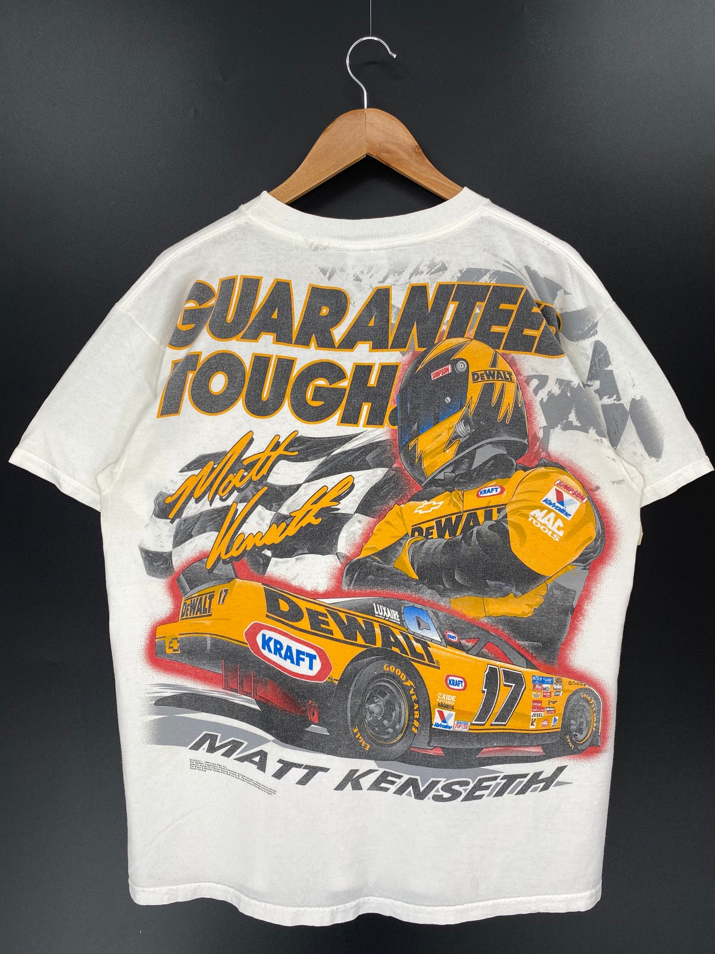 1999 DEWALT RACING MATT KENSETH Size L Vintage Racing T-shirt / 9460