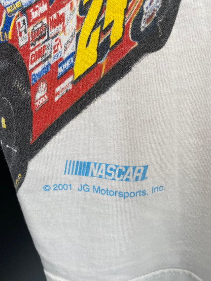 2001' NASCAR JEFF GORDON Size L Vintage Racing T-Shirt / K2657