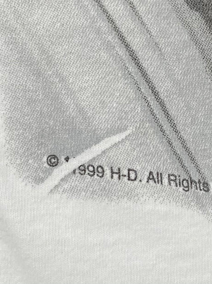 1999 HARLEY DAVIDSON x Miller Light Made in USA Size M Vintage Racing T-Shirt / 8225