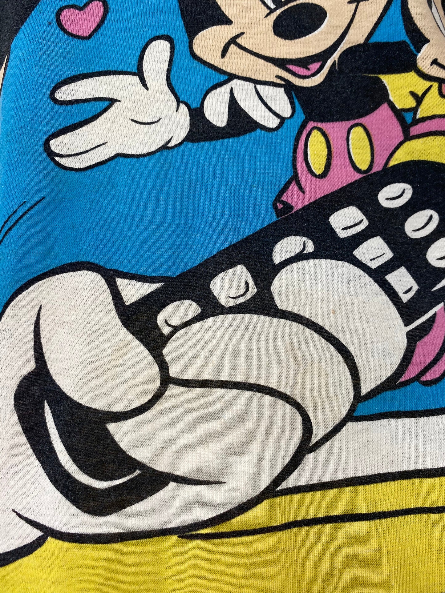 90’s  DISNEY MICKEY AND MINNIE Size No Tag (Approx. XXL) Vintage T-Shirt / K6875