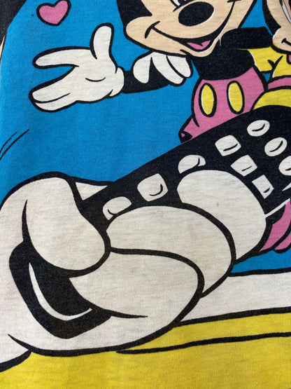 90’s  DISNEY MICKEY AND MINNIE Size No Tag (Approx. XXL) Vintage T-Shirt / K6875