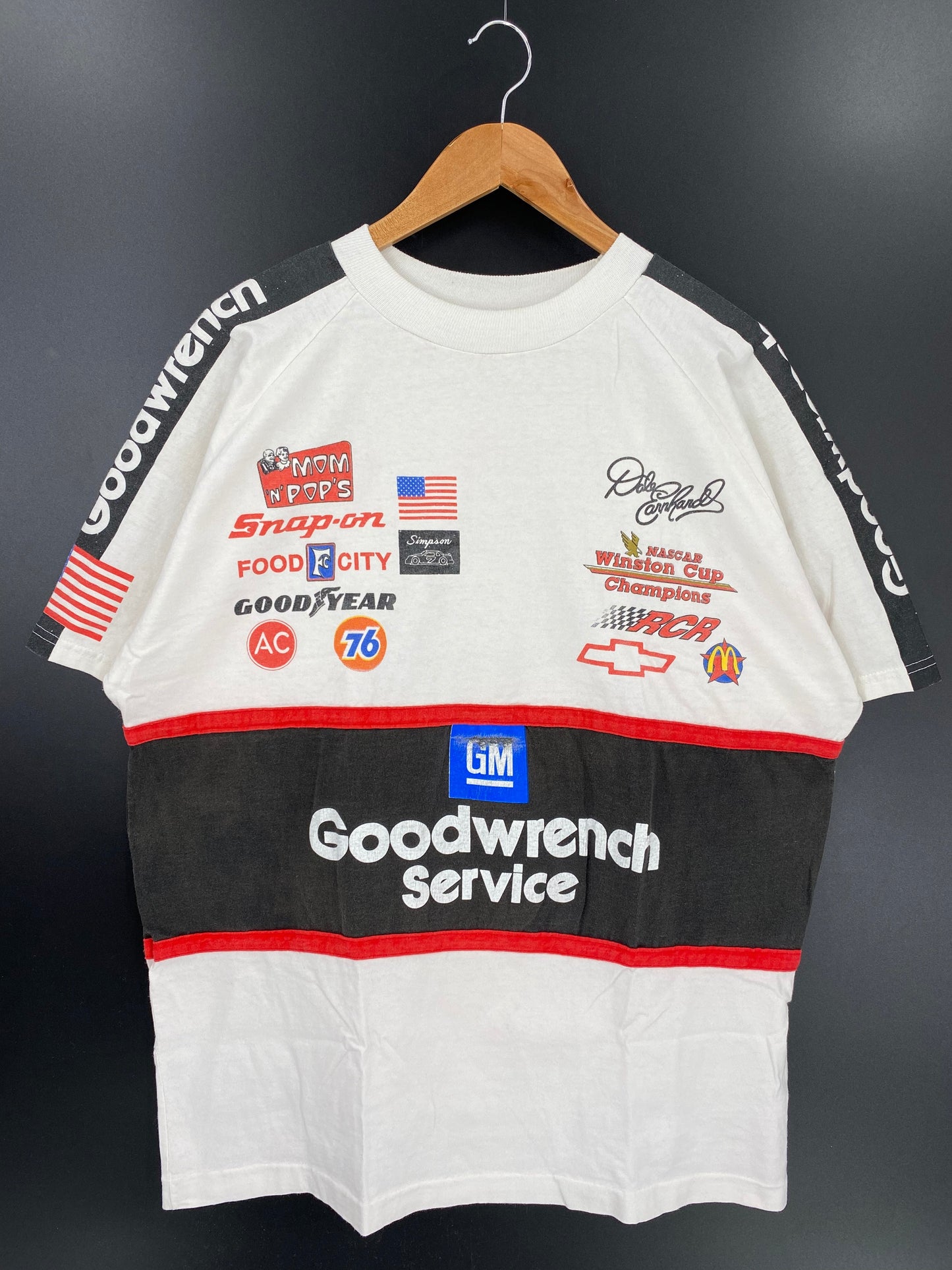 90’s NASCAR DALE EARNHARDT Made in USA Size XL Racing T-Shirts / A3338