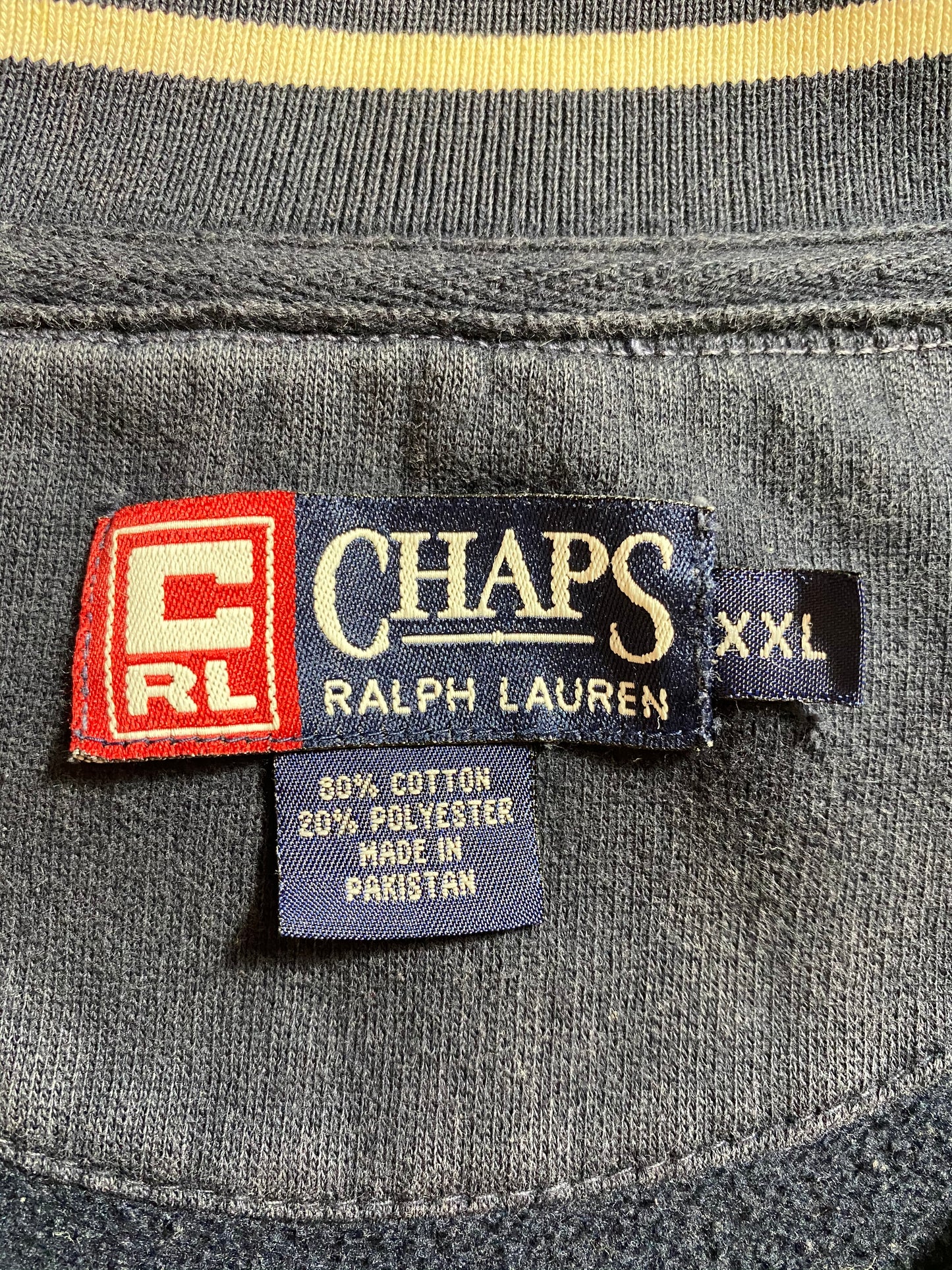 Vintage CHAPS RALPH LAUREN Size XXL Half-zip Sweat-shirt / 8272