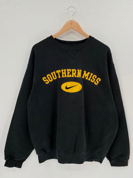 00' NIKE SOUTHERN MISS Size L Vintage Hoodie Sweat-shirt / K2444