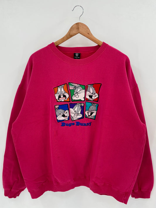1996' LOONEY TUNES BUGS BUNNY Size XL Vintage Sweat-shirt / K3628