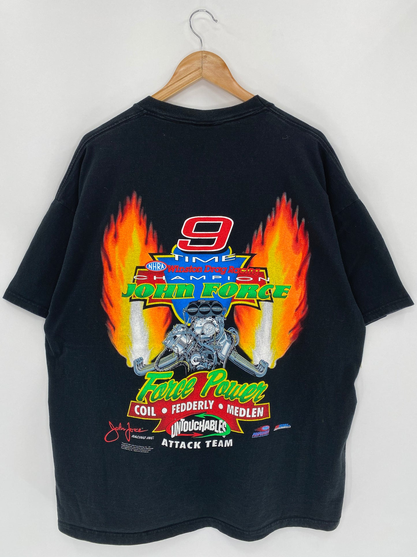 1997 JOHN FORCE Size XXL Vintage Racing T-Shirt / 5652