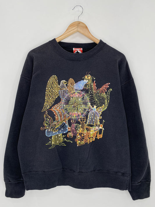 90’s DISNEY MAIN STREET ELECTRICAL PARADE Size Approx. L-XL Vintage Sweat-Shirt   / K5014