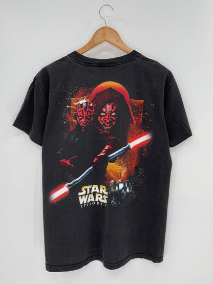 00' DISNEY STAR WARS EPISODE 1 Made in USA Size M Vintage T-Shirt / K9920