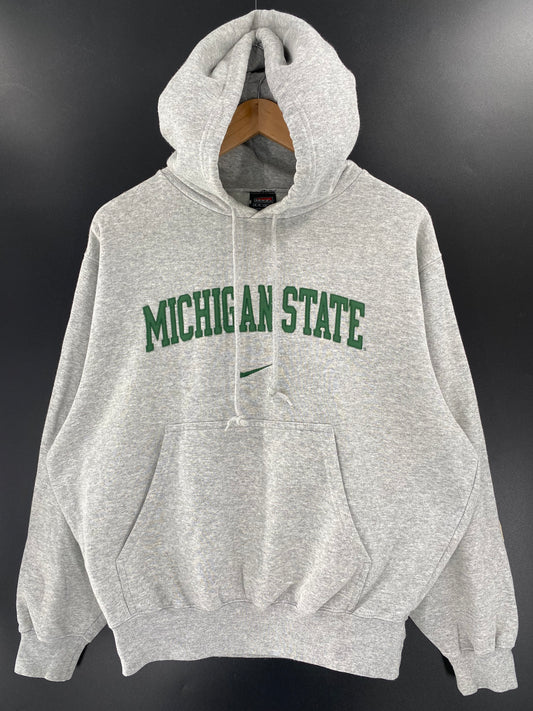 00' NIKE MICHIGAN STATE Size S Vintage Hoodie Sweat-Shirt / K3518