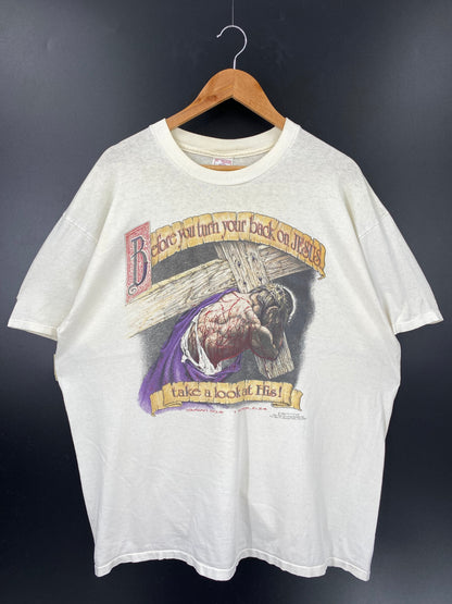1993 LIVING EPISTLES JESUS Made in USA Size XL Vintage T-Shirt  / A4933