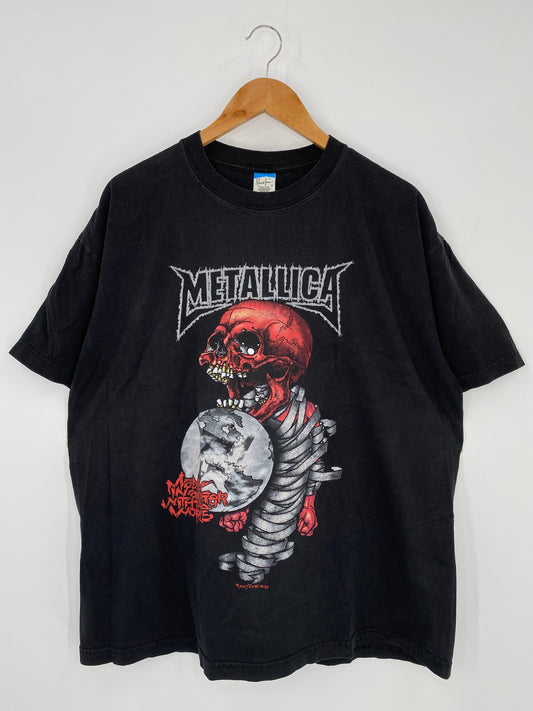 2004 METALLICA PUSHEAD Size XL Vintage Music Tour T-Shirt / A43