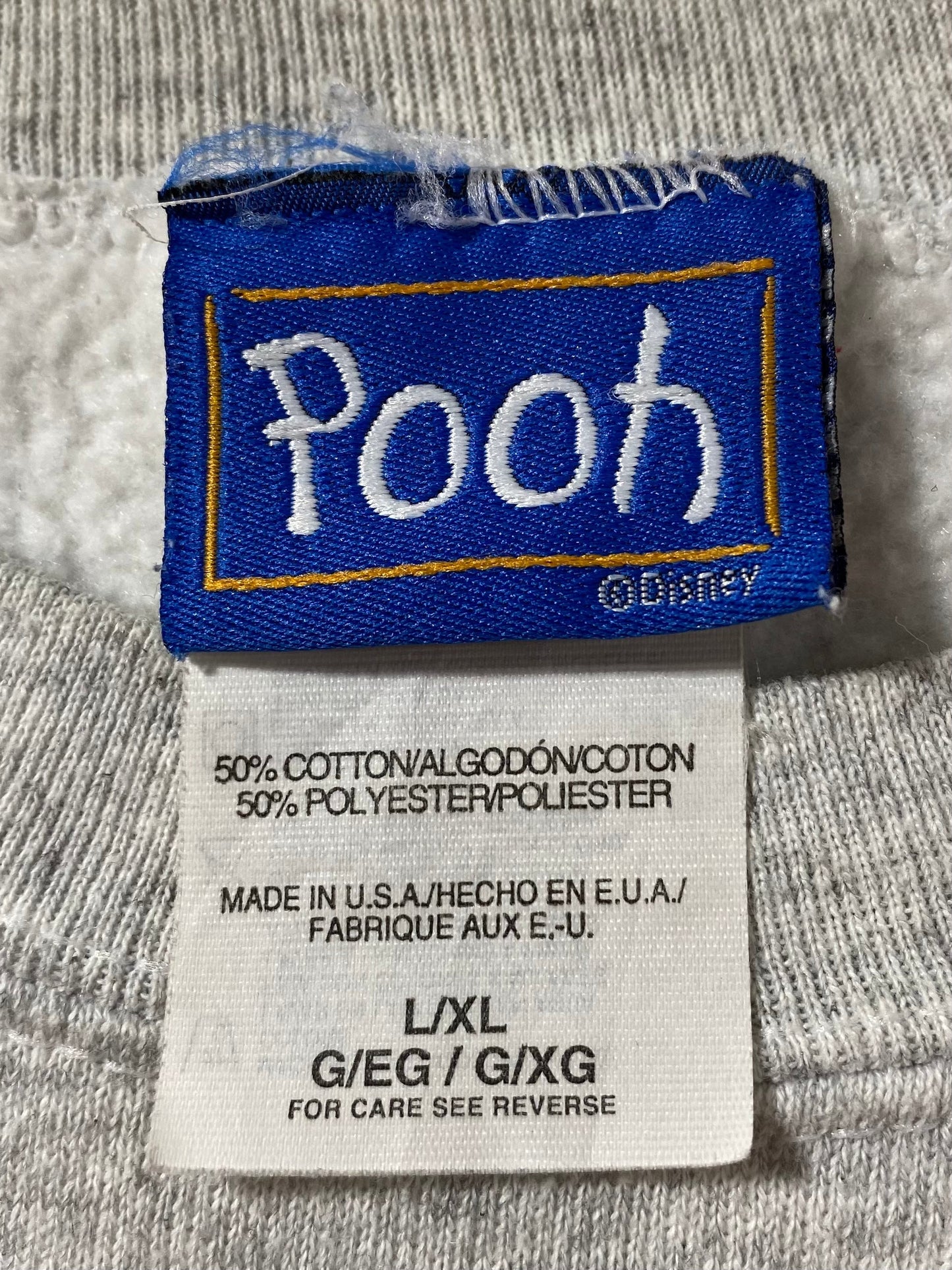 00' DISNEY WINNIE THE POOH Made in USA Size L-XL Vintage Sweat-shirt / A9822