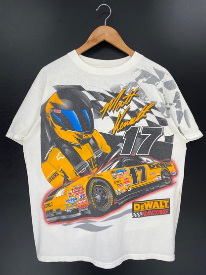1999 DEWALT RACING MATT KENSETH Size L Vintage Racing T-shirt / 9460