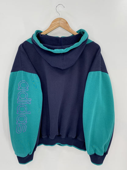 90's ADIDAS Size L Vintage Hoodie Sweat-Shirt / K6101