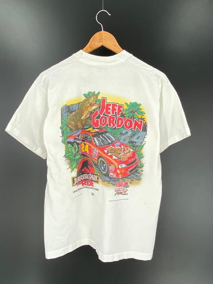 1997 JURASSIC PARK THE RIDE x DUPONT Size No Tag (Approx. L) Vintage Racing T-shirt / 9299
