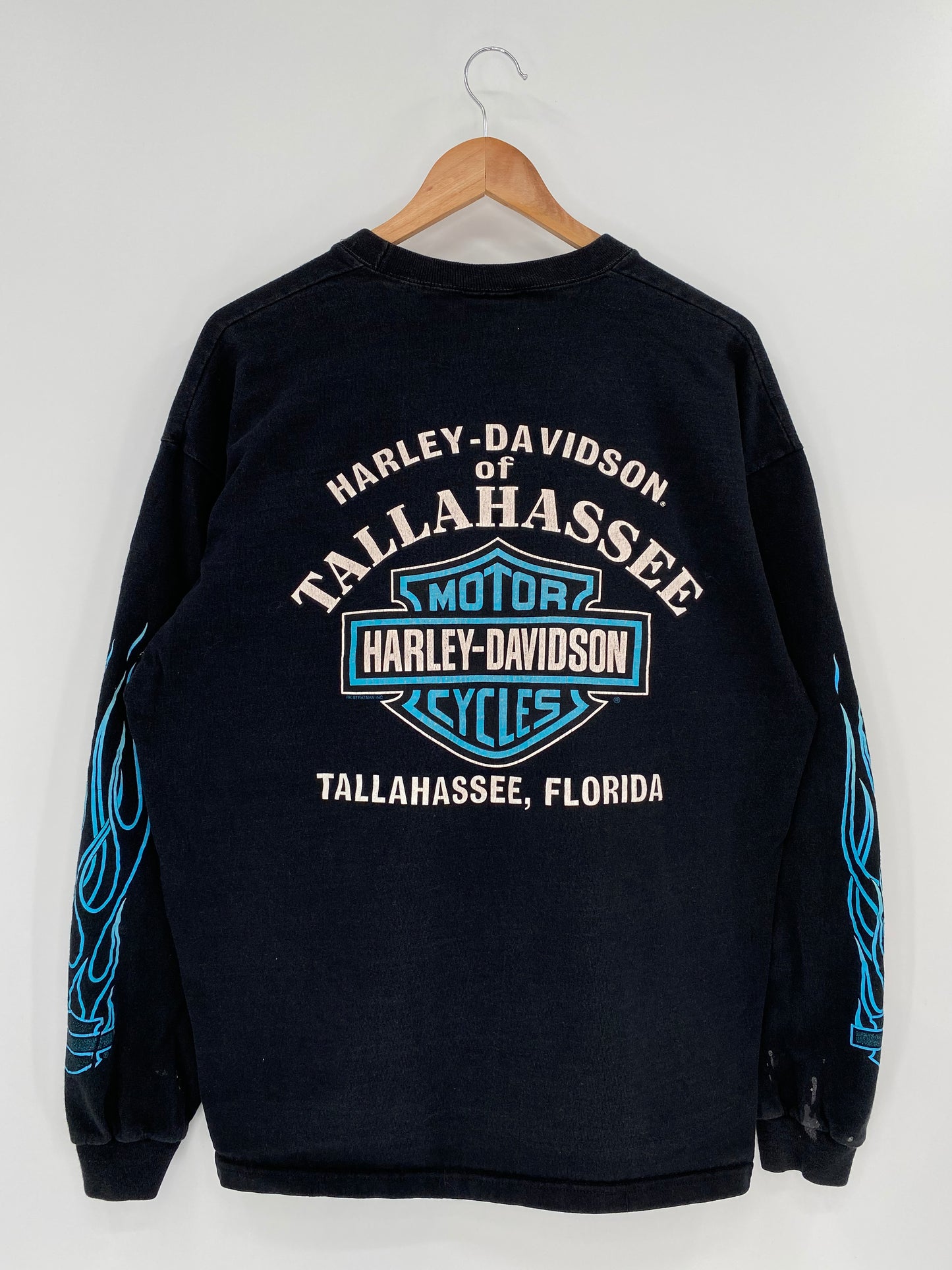 1998 Harley Davidson Vintage Made in USA Size XL Long Sleeve T-Shirt / K549