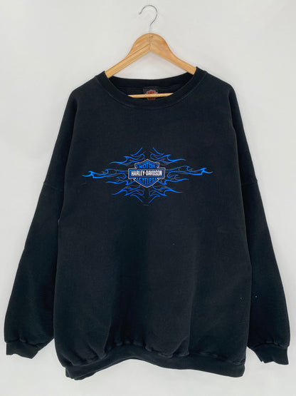2005 Harley Davidson TENNESSEE Size Approx.XXL-3XL Vintage Sweat-Shirt / 5680