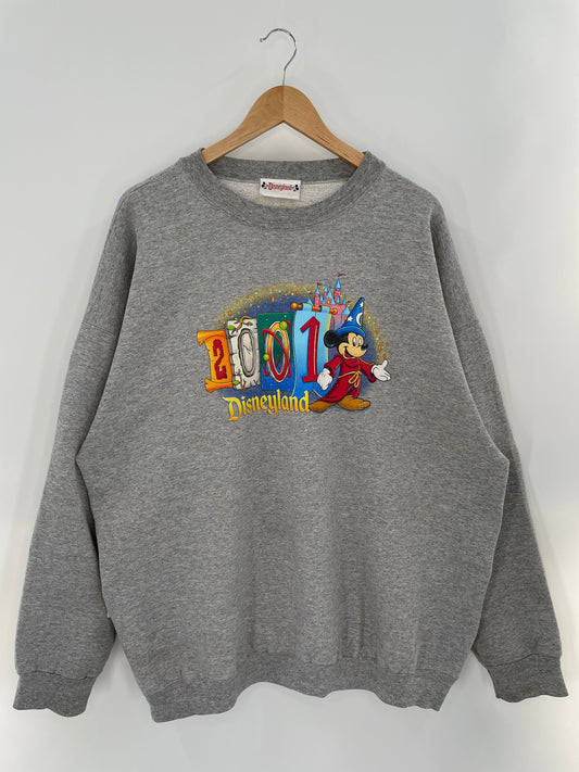 2001 DISNEY LAND Made in USA Size XXL Vintage Sweat-shirt / E3211S