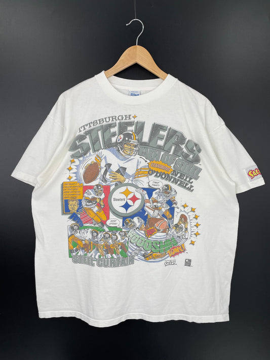 90’s PITTSBURGH STEELERS Made in USA Size XL Vintage T-Shirt / k1651