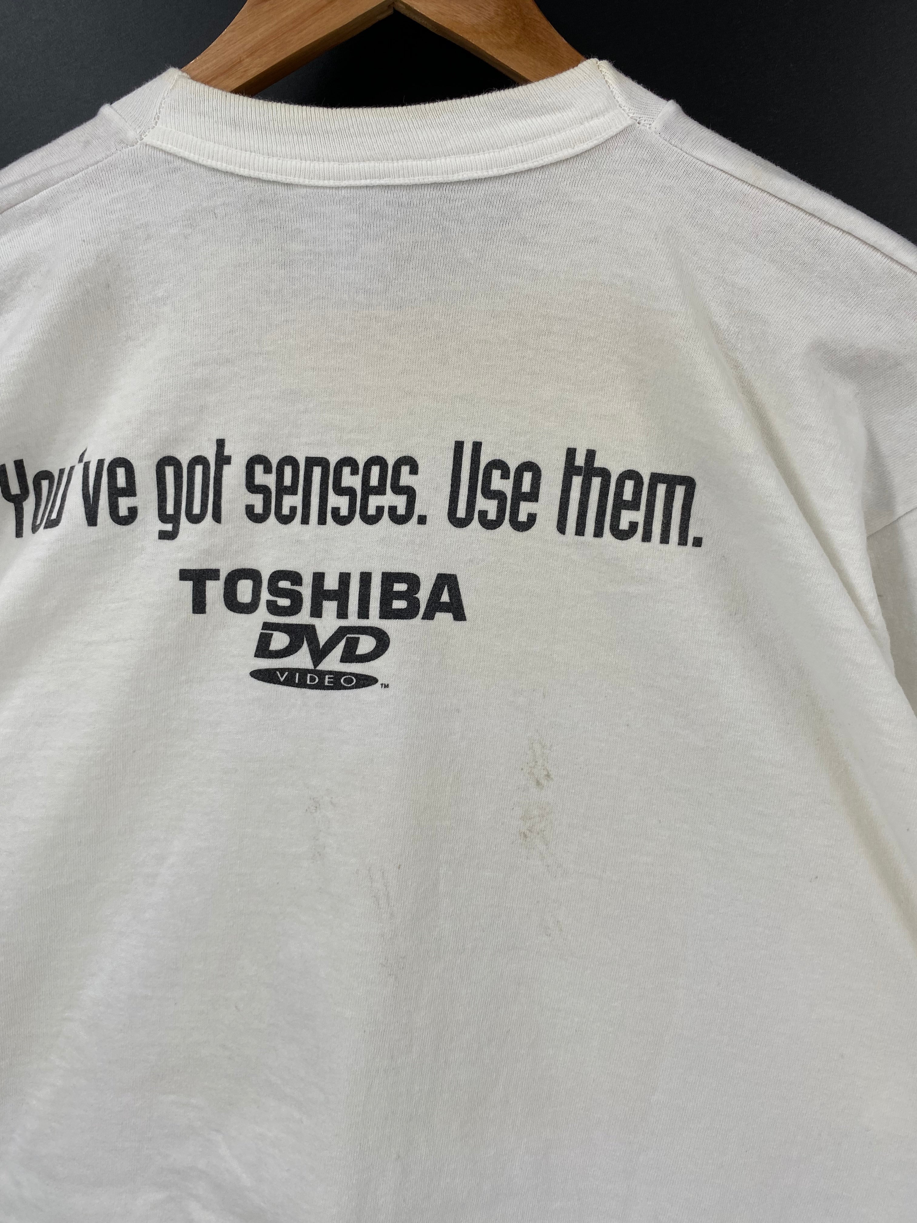 90's Toshiba DVD Made in USA Size XL Vintage T-Shirt / k1782 