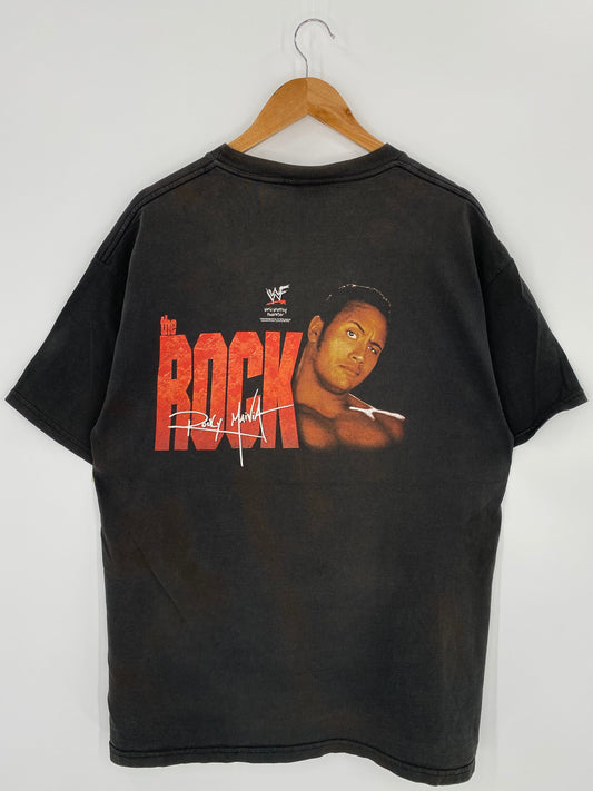 1998 THE ROCK Size XL Vintage WWF T-shirt / K9306