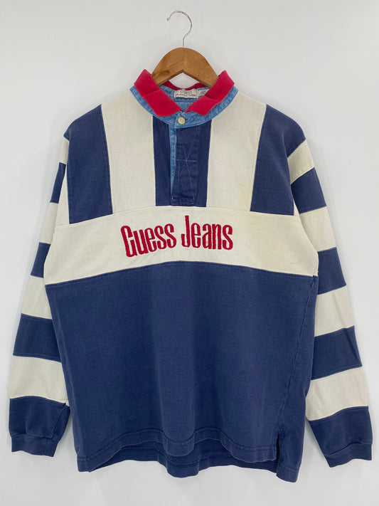 Vintage GUESS JEANS Size S-M Vintage Rugby-Shirt / K3996
