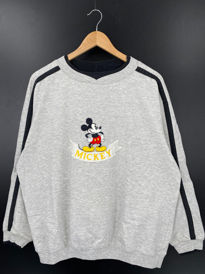 90's DISNEY MICKEY Size Ladies XL Vintage Sweat-shirt / A5657
