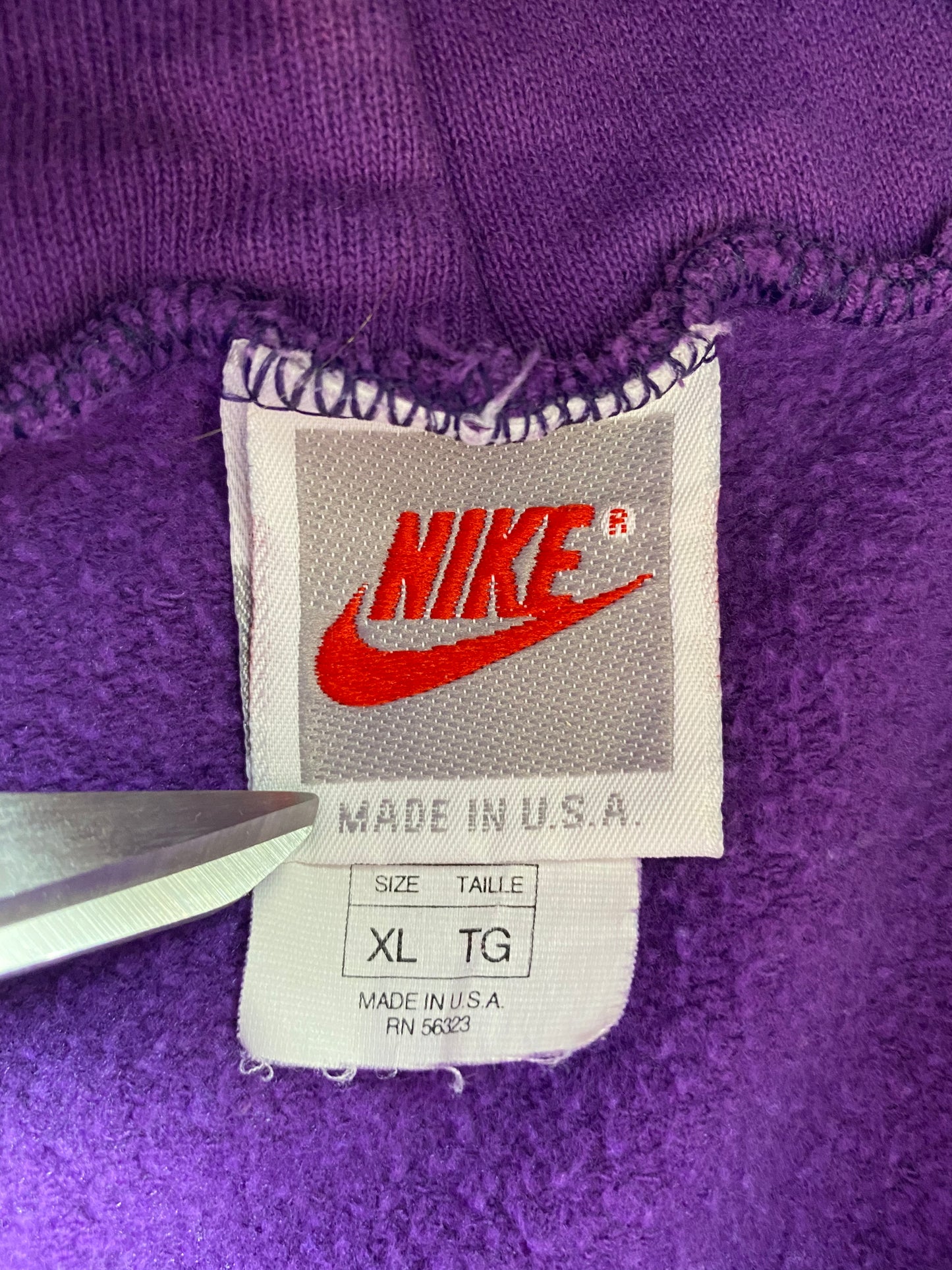 90’s NIKE Silver tag Made in USA Size XL Vintage Hoodie Sweat-shirt / 8927