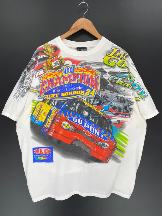 2001 DU PONT NASCAR JEFF GORDON  Size XL Vintage Racing T-shirt / 9407