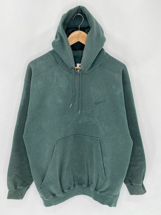 90's NIKE Faded Mini Swoosh Made in USA Size M Vintage Hoodie Sweat-shirt  / 6037