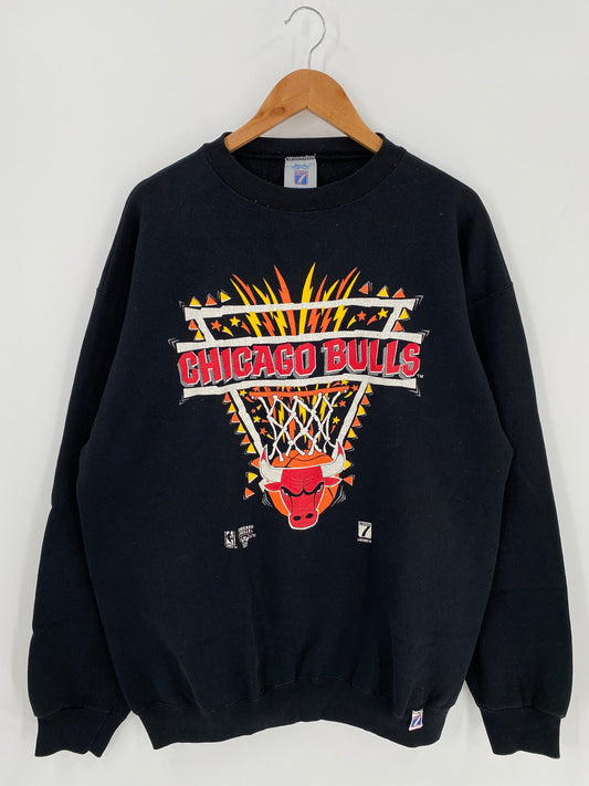 90’s CHICAGO BULLS Made in USA Size XL Vintage NBA Sweat shirt / A1672