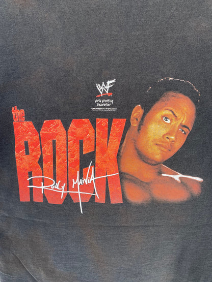 1998 THE ROCK Size XL Vintage WWF T-shirt / K9306