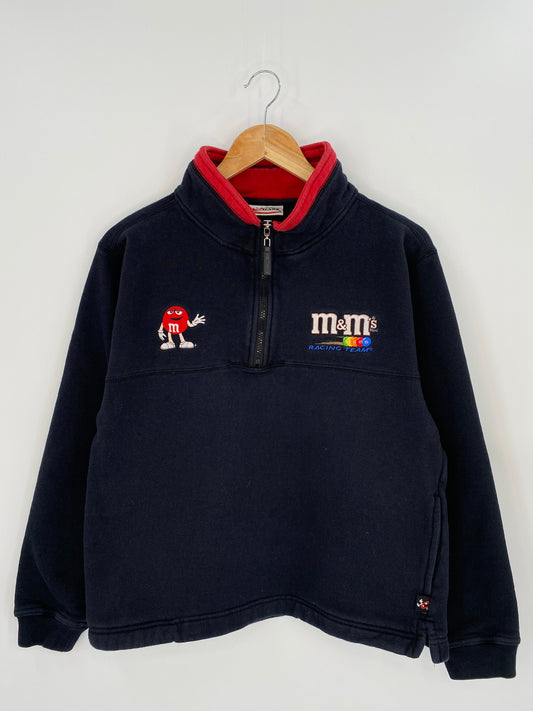 00' M&M’S Size S Vintage Half-zip Racing Sweat-shirt / 7558