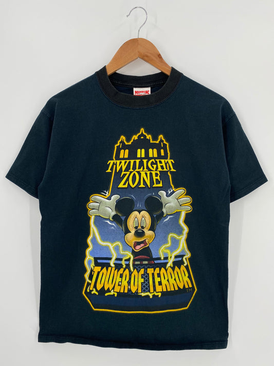 90’s DISNEY MICKEY TOWER OF TERROR Made in USA Size M Vintage T-Shirts / A1405