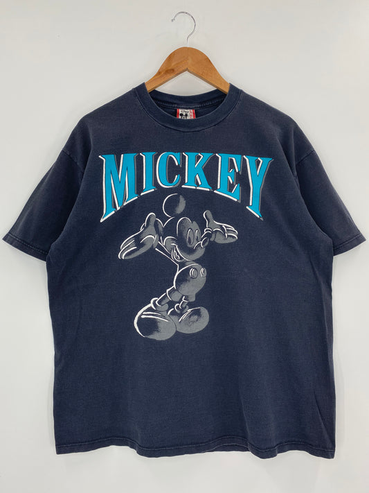 90’s DISNEY MICKEY Made in USA Size XL Vintage T-Shirts / K4050