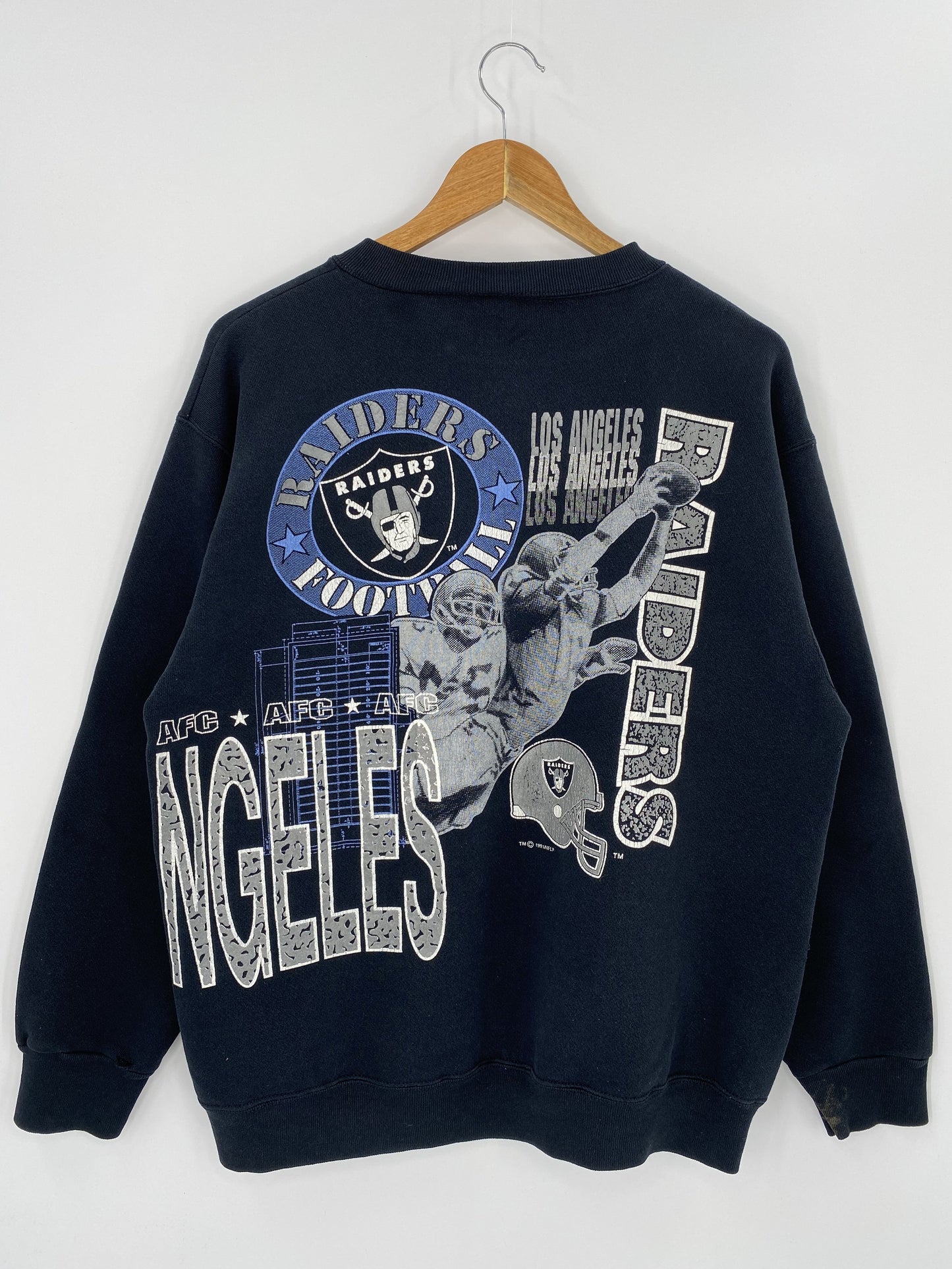 1991' RAIDERS LOS ANGELES Size Approx. XL Vintage NFL Sweat-shirt / K6560