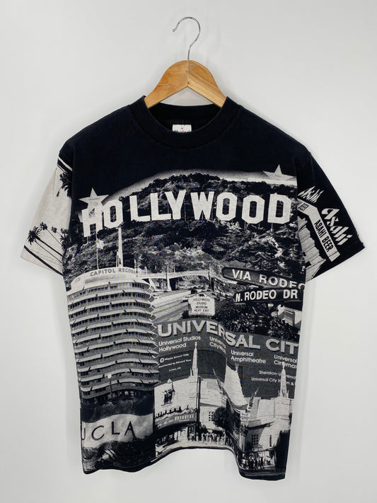 90's HOLLYWOOD Made in USA Size M Vintage  T-Shirt  / 6498