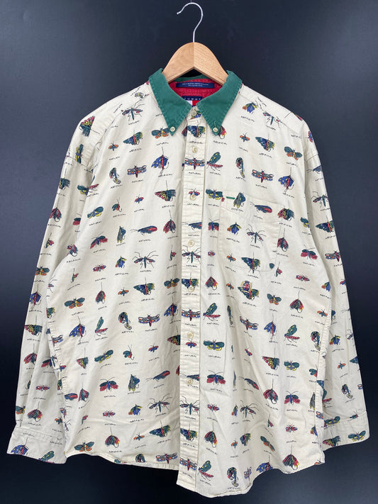 90's TOMMY HILFIGER Size L Vintage Botton-down Shirts/ A4772
