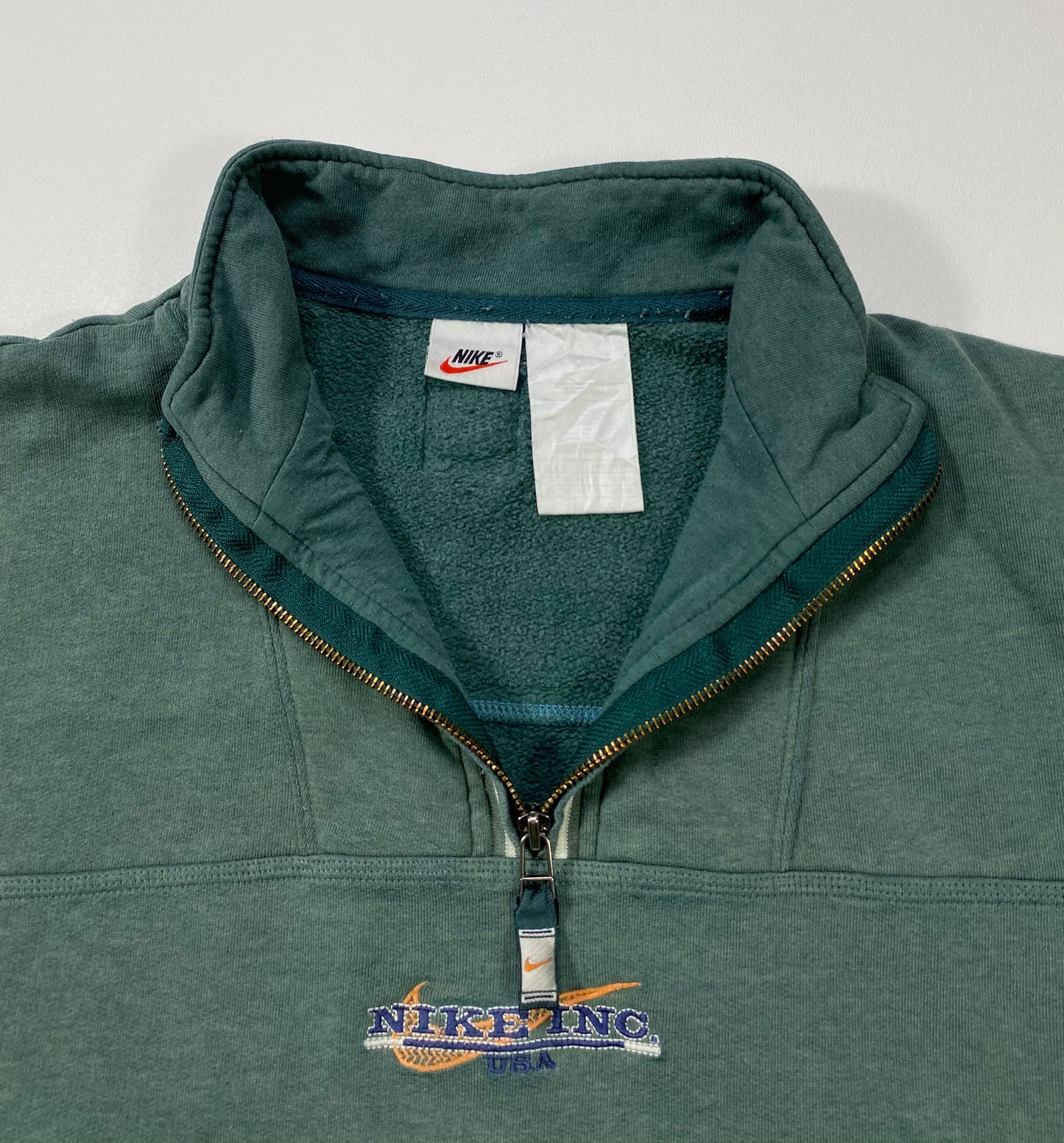 90's NIKE Half-Zip Size L Faded Vintage Sweat-shirt  / 6128