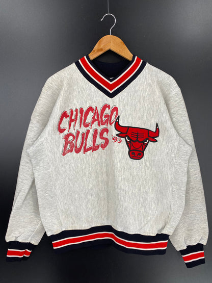90’s CHICAGO BULLS Size No tag (Approx.L) Vintage NBA Sweat shirt / K559