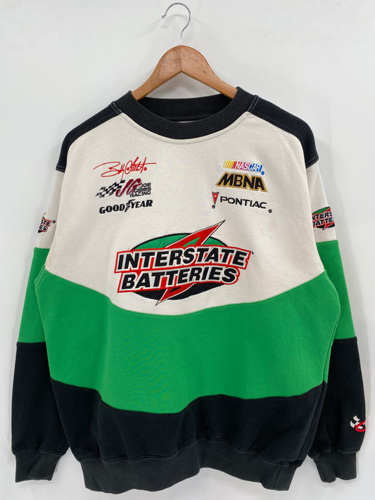 90’s INTERSTATE BATTERIES Size M Vintage Racing Sweat-Shirts / K2622