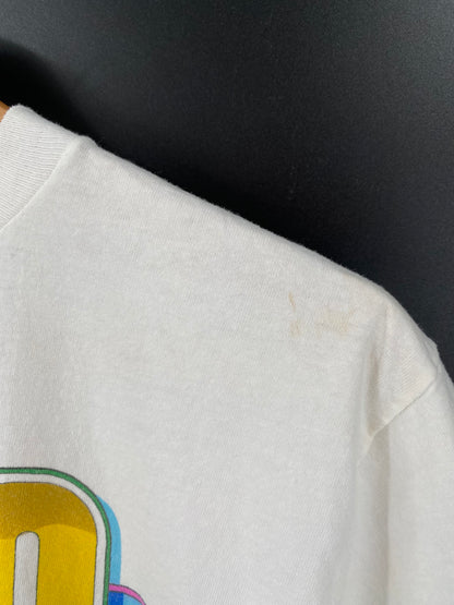 1994'  MELLO YELLO 500 x CHARLOTTE Made in USA Size M Vintage Racing T-Shirt / K2258