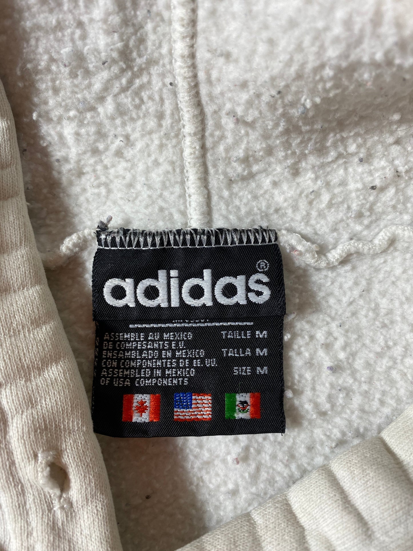 90's ADIDAS Size M Vintage Hoodie Sweat-shirt / A4176