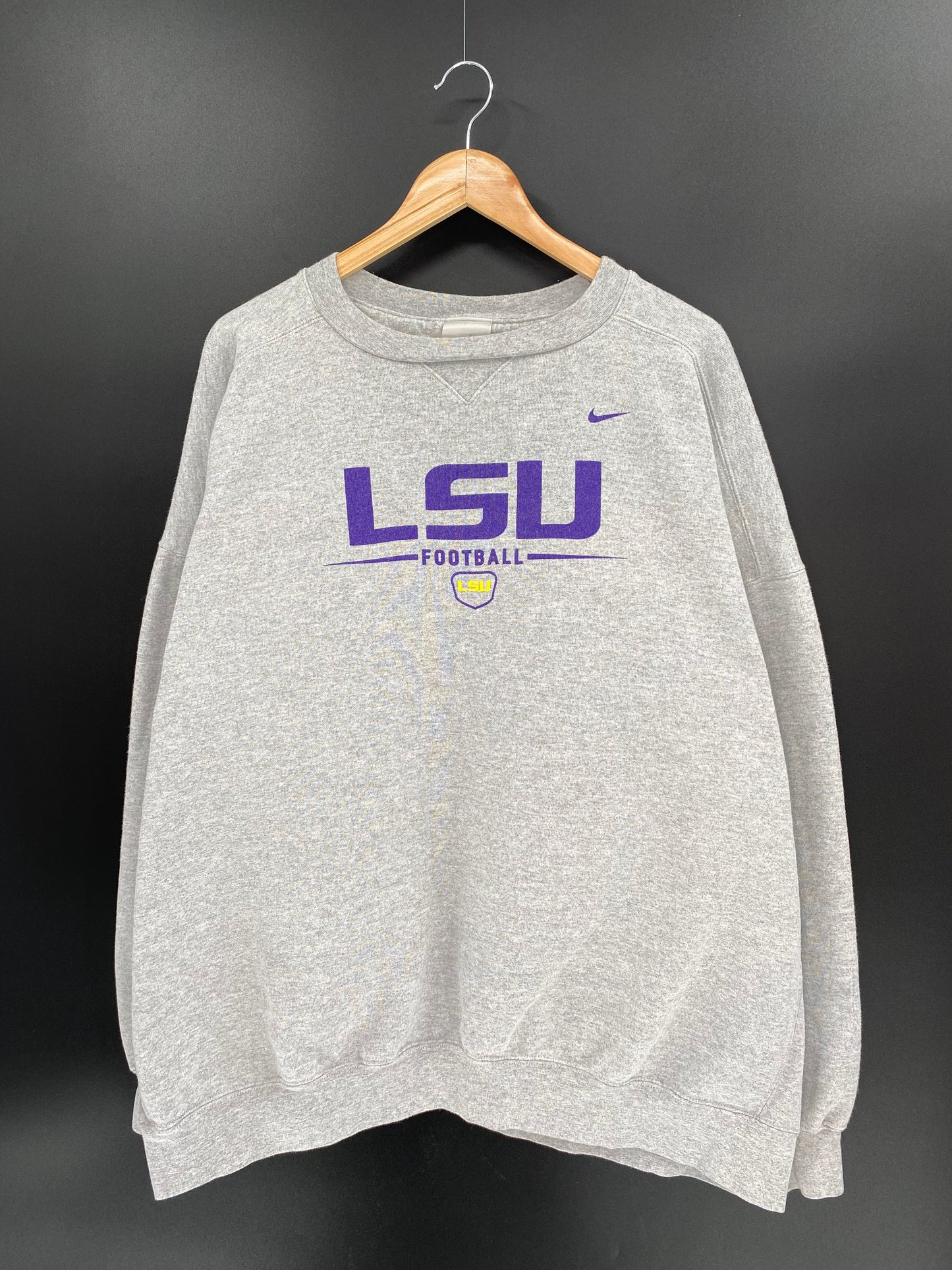 00' NIKE LSU FOOTBALL Size XXXXL Vintage Sweat-shirt / 7955