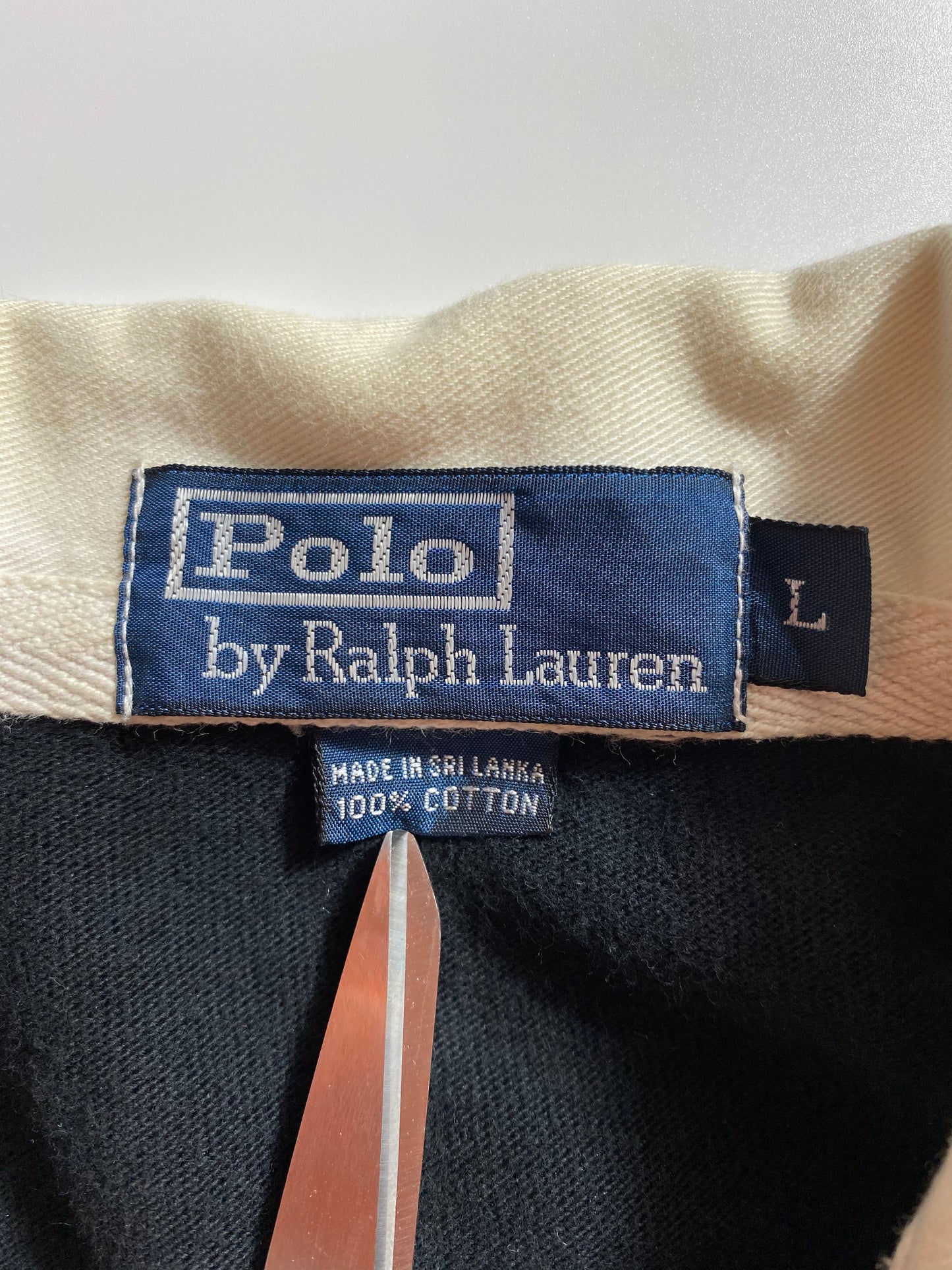 Vintage Polo Ralph Lauren Size L Long Sleeve Rugby Shirt / 8263
