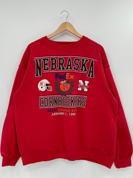 1995 GALT SAND Nebraska Cornhuskers Size L Vintage Sweat-shirt / K1445