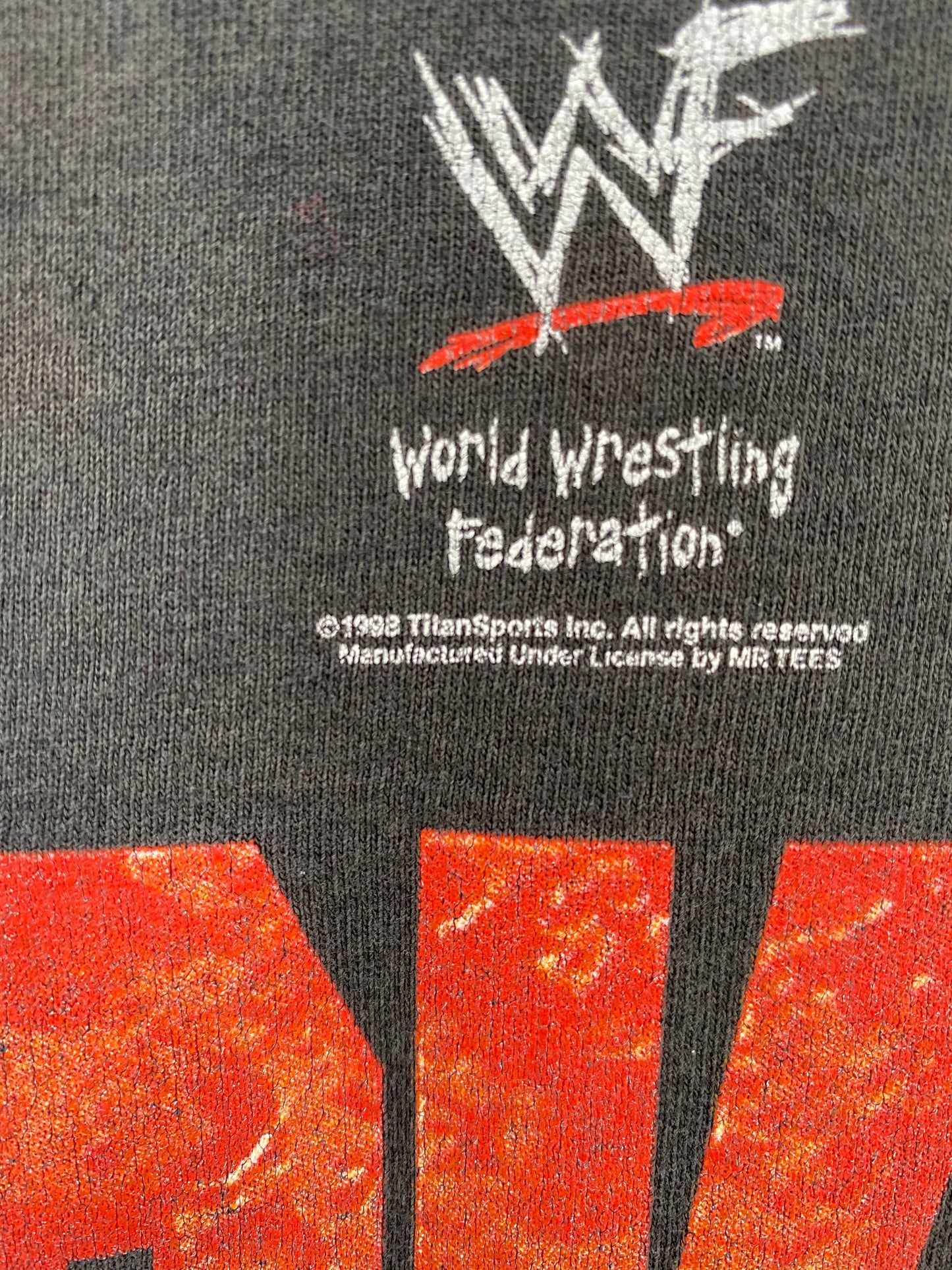 1998 THE ROCK Size XL Vintage WWF T-shirt / K9306