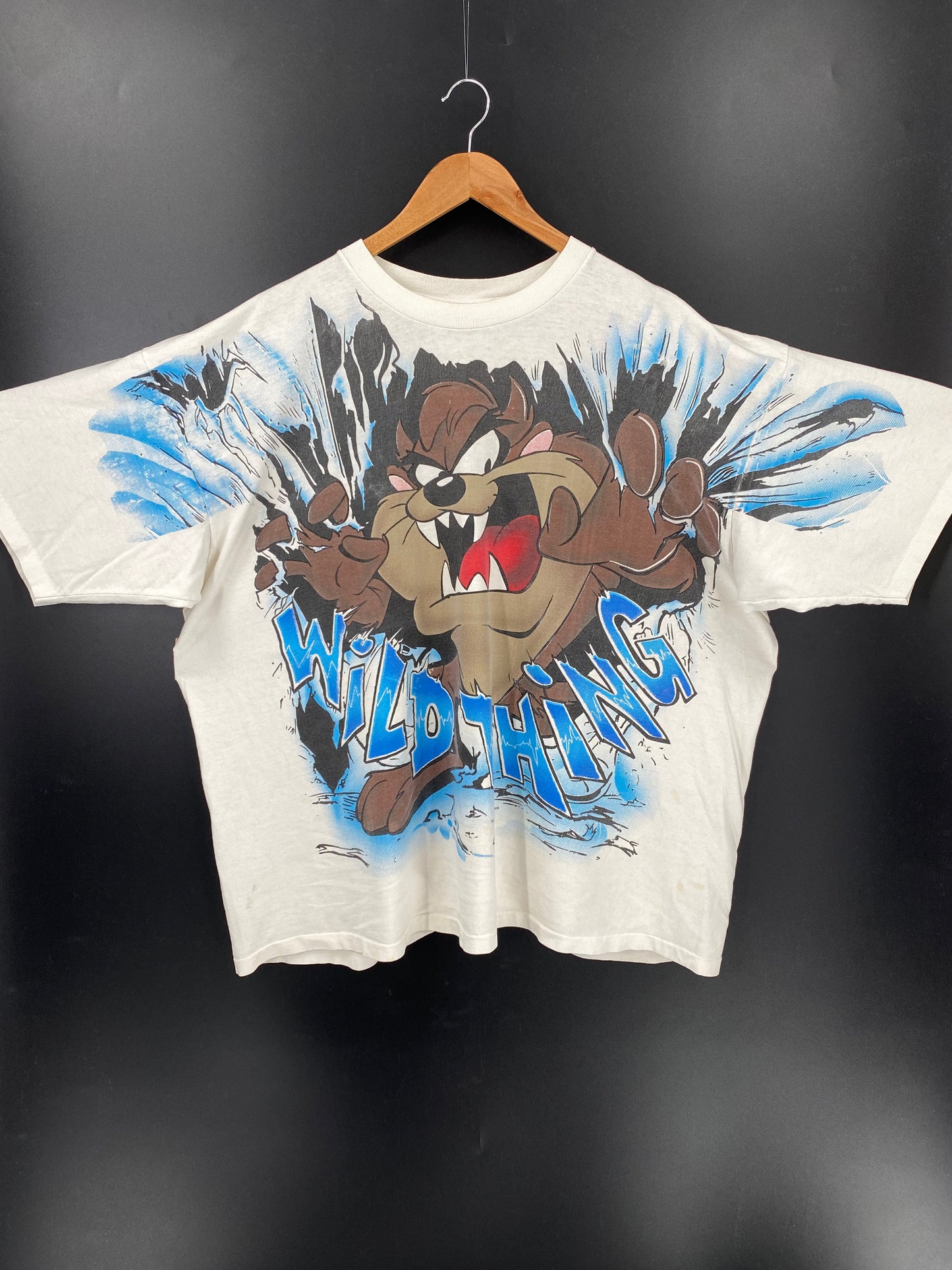 1996' LOONEY TUNES TAZ Size No tag(Approx.XXXL) Vintage T-Shirt / K2118